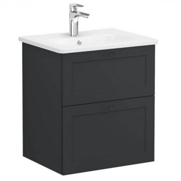 Unitate de baza lavoar baie, cu doua sertare 60cm mat graphite, cu rounded lavoar   chiuveta baie   68845