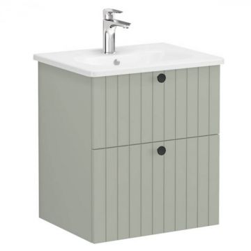 Unitate de baza lavoar baie, cu doua sertare 60cm mat retro green, cu rounded lavoar   chiuveta baie   69421