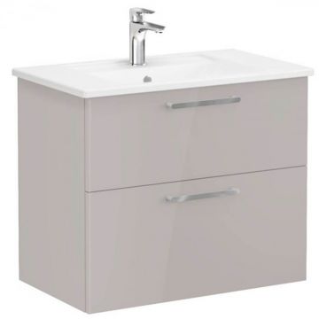 Unitate de baza lavoar baie, cu doua sertare 80cm, inalt gloss sahara beige, cu angular lavoar   chiuveta baie   66308