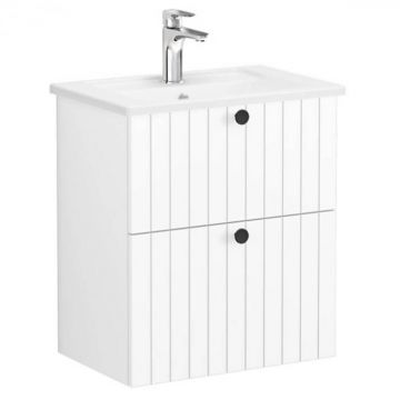 Unitate de baza lavoar baie, cu doua sertare, compact 60cm alb mat, cu angular lavoar   chiuveta baie   69233