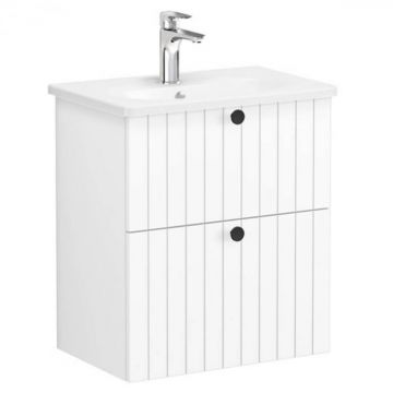 Unitate de baza lavoar baie, cu doua sertare, compact 60cm alb mat, cu rounded lavoar   chiuveta baie   69240