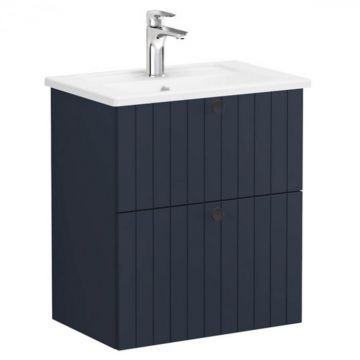 Unitate de baza lavoar baie, cu doua sertare, compact 60cm mat dark albastru, cu angular lavoar   chiuveta baie   69238