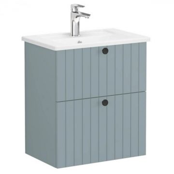 Unitate de baza lavoar baie, cu doua sertare, compact 60cm mat fijord green, cu angular lavoar   chiuveta baie   69236