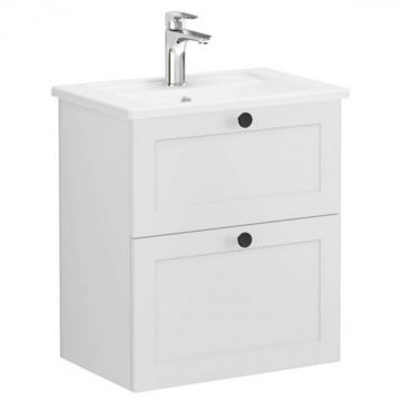 Unitate de baza lavoar baie, cu doua sertare, compact 60cm mat gri deschis, cu angular lavoar   chiuveta baie   68660