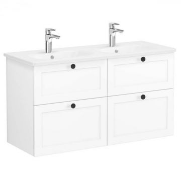 Unitate de baza lavoar baie, cu patru sertare 120 cm, alb mat, cu rounded lavoar   chiuveta baie   68946