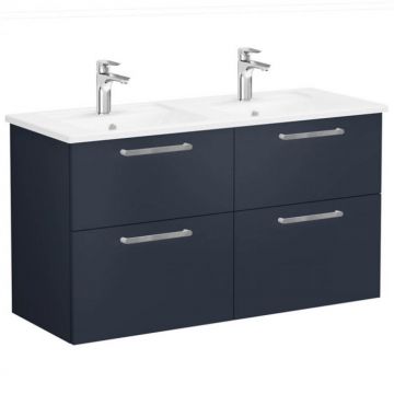 Unitate de baza lavoar baie, cu patru sertare 120 cm, mat dark albastru, cu angular lavoar   chiuveta baie   68371