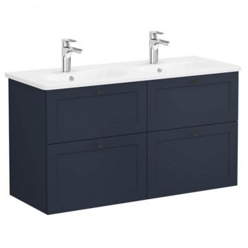 Unitate de baza lavoar baie, cu patru sertare 120 cm, mat dark albastru, cu rounded lavoar   chiuveta baie   68951