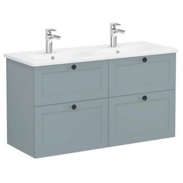 Unitate de baza lavoar baie, cu patru sertare 120 cm, mat fijord green, cu rounded lavoar   chiuveta baie   68949