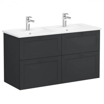 Unitate de baza lavoar baie, cu patru sertare 120 cm, mat graphite, cu angular lavoar   chiuveta baie   68943