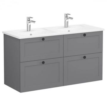 Unitate de baza lavoar baie, cu patru sertare 120 cm, mat grey, cu angular lavoar   chiuveta baie   68941