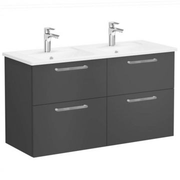 Unitate de baza lavoar baie, cu patru sertare 120 cm, mat storm grey, cu angular lavoar   chiuveta baie   68370