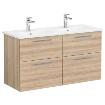 Unitate de baza lavoar baie, cu patru sertare 120 cm, natural oak, cu rounded lavoar   chiuveta baie   66279
