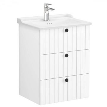 Unitate de baza lavoar baie, cu trei sertare 60cm alb mat, cu classical lavoar   chiuveta baie   69485