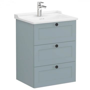 Unitate de baza lavoar baie, cu trei sertare 60cm mat fijord green, cu classical lavoar   chiuveta baie   68914