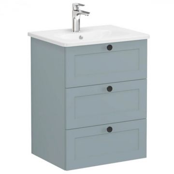 Unitate de baza lavoar baie, cu trei sertare 60cm mat fijord green, cu rounded lavoar   chiuveta baie   68907