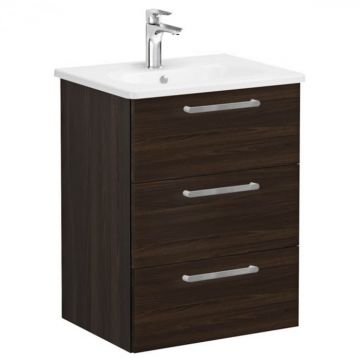 Unitate de baza lavoar baie, cu trei sertare 60cm walnut, cu rounded lavoar   chiuveta baie   66457