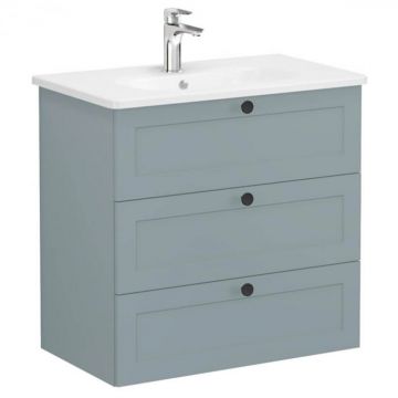 Unitate de baza lavoar baie, cu trei sertare 80cm, mat fijord green, cu rounded lavoar   chiuveta baie   68928