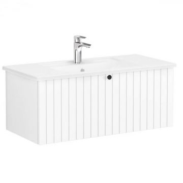 Unitate de baza lavoar baie, cu un sertar 100cm, alb mat, cu angular lavoar   chiuveta baie   69387