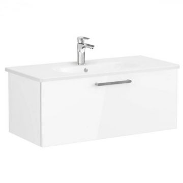 Unitate de baza lavoar baie, cu un sertar 100cm, inalt gloss alb, cu rounded lavoar   chiuveta baie   68248