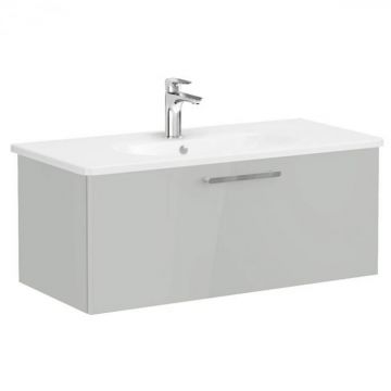 Unitate de baza lavoar baie, cu un sertar 100cm, inalt gloss pearl grey, cu rounded lavoar   chiuveta baie   68249