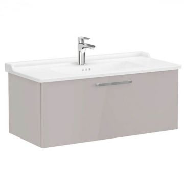 Unitate de baza lavoar baie, cu un sertar 100cm, inalt gloss sahara beige, cu classical lavoar   chiuveta baie   68261