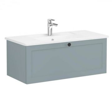 Unitate de baza lavoar baie, cu un sertar 100cm, mat fijord green, cu angular lavoar   chiuveta baie   68816