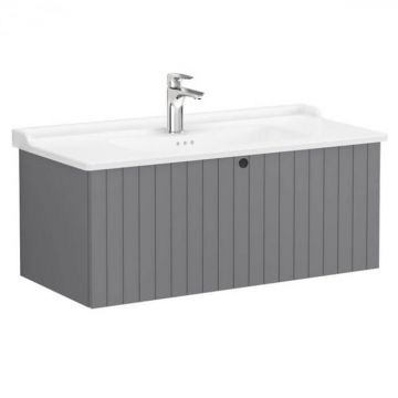 Unitate de baza lavoar baie, cu un sertar 100cm, mat grey, cu classical lavoar   chiuveta baie   69403