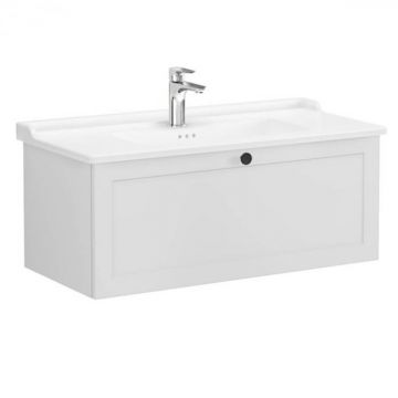 Unitate de baza lavoar baie, cu un sertar 100cm, mat gri deschis, cu classical lavoar   chiuveta baie   68828