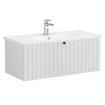 Unitate de baza lavoar baie, cu un sertar 100cm, mat gri deschis, cu rounded lavoar   chiuveta baie   69395