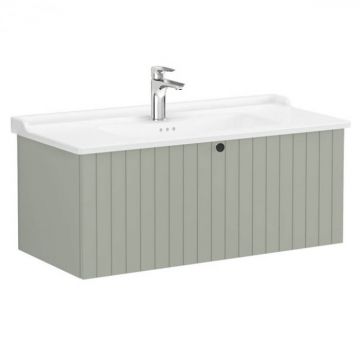 Unitate de baza lavoar baie, cu un sertar 100cm, mat retro green, cu classical lavoar   chiuveta baie   69407