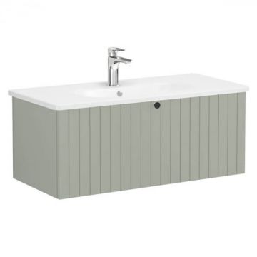 Unitate de baza lavoar baie, cu un sertar 100cm, mat retro green, cu rounded lavoar   chiuveta baie   69400