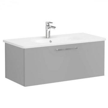 Unitate de baza lavoar baie, cu un sertar 100cm, mat rock grey, cu rounded lavoar   chiuveta baie   68252