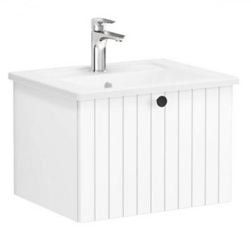 Unitate de baza lavoar baie, cu un sertar 60cm alb mat, cu angular lavoar   chiuveta baie   69345