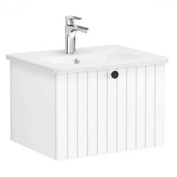 Unitate de baza lavoar baie, cu un sertar 60cm alb mat, cu rounded lavoar   chiuveta baie   69352