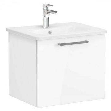 Unitate de baza lavoar baie, cu un sertar 60cm inalt gloss alb, cu rounded lavoar   chiuveta baie   66415