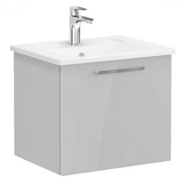 Unitate de baza lavoar baie, cu un sertar 60cm inalt gloss pearl grey, cu angular lavoar   chiuveta baie   66418
