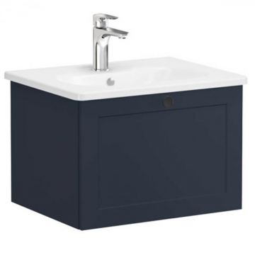 Unitate de baza lavoar baie, cu un sertar 60cm mat dark albastru, cu rounded lavoar   chiuveta baie   68783