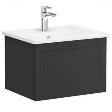 Unitate de baza lavoar baie, cu un sertar 60cm mat graphite, cu angular lavoar   chiuveta baie   68775