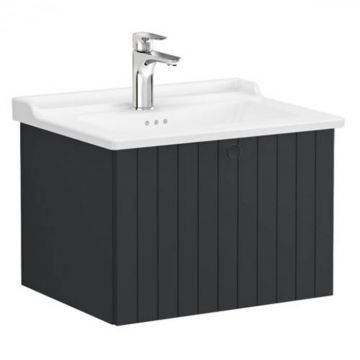 Unitate de baza lavoar baie, cu un sertar 60cm mat graphite, cu classical lavoar   chiuveta baie   69363