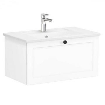 Unitate de baza lavoar baie, cu un sertar 80cm, alb mat, cu angular lavoar   chiuveta baie   68792