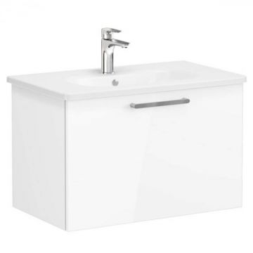 Unitate de baza lavoar baie, cu un sertar 80cm, inalt gloss alb, cu rounded lavoar   chiuveta baie   66427