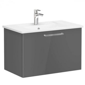 Unitate de baza lavoar baie, cu un sertar 80cm, inalt gloss anthracite, cu angular lavoar   chiuveta baie   66424