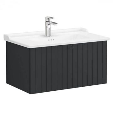 Unitate de baza lavoar baie, cu un sertar 80cm, mat graphite, cu classical lavoar   chiuveta baie   69384