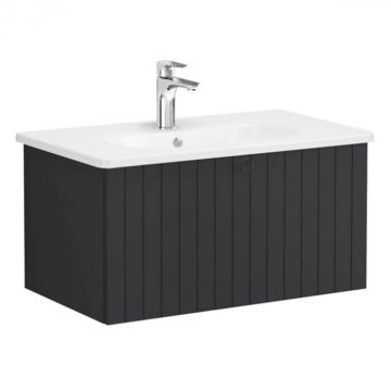 Unitate de baza lavoar baie, cu un sertar 80cm, mat graphite, cu rounded lavoar   chiuveta baie   69377