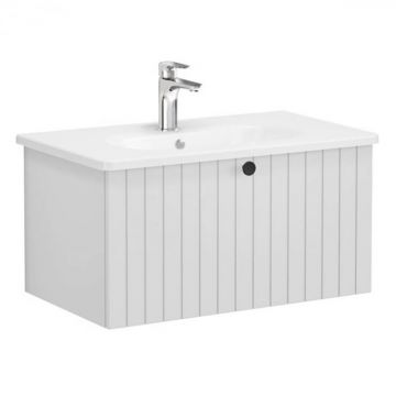 Unitate de baza lavoar baie, cu un sertar 80cm, mat gri deschis, cu rounded lavoar   chiuveta baie   69374