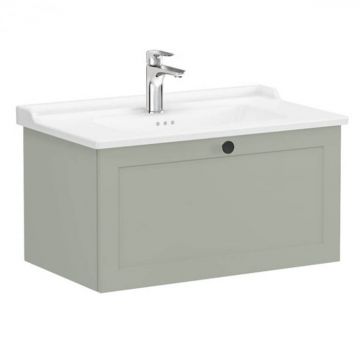 Unitate de baza lavoar baie, cu un sertar 80cm, mat retro green, cu classical lavoar   chiuveta baie   68812