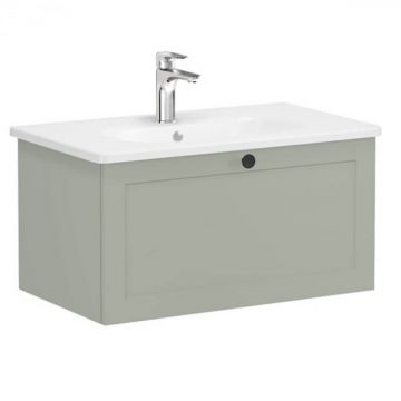 Unitate de baza lavoar baie, cu un sertar 80cm, mat retro green, cu rounded lavoar   chiuveta baie   68805