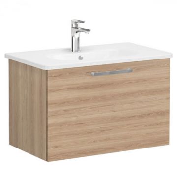 Unitate de baza lavoar baie, cu un sertar 80cm, natural oak, cu rounded lavoar   chiuveta baie   66423
