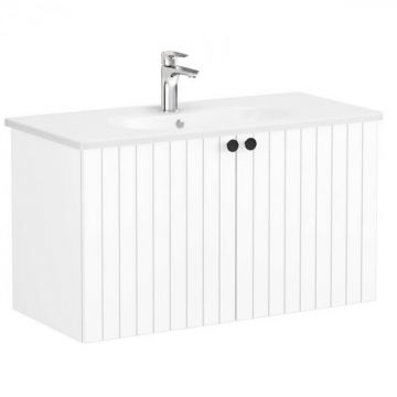 Unitate de baza lavoar baie, cu usi 100cm, alb mat, cu rounded lavoar   chiuveta baie   69310