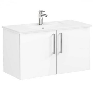 Unitate de baza lavoar baie, cu usi 100cm, inalt gloss alb, cu angular lavoar   chiuveta baie   66318